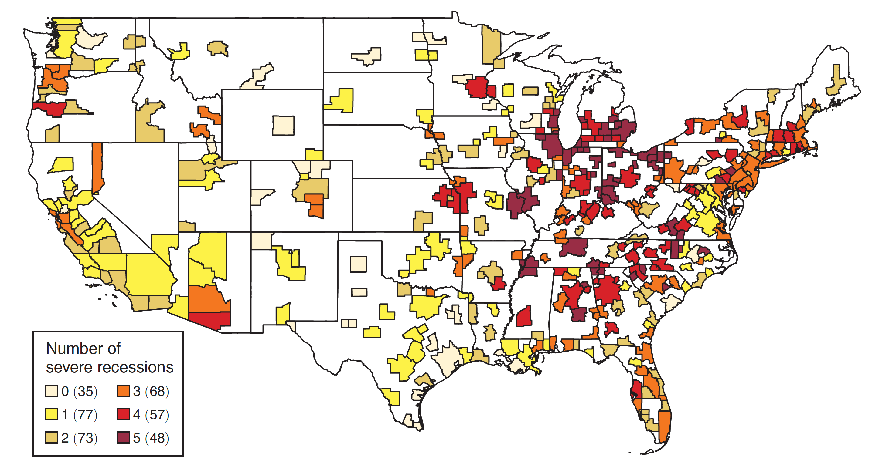 A map of recession severity