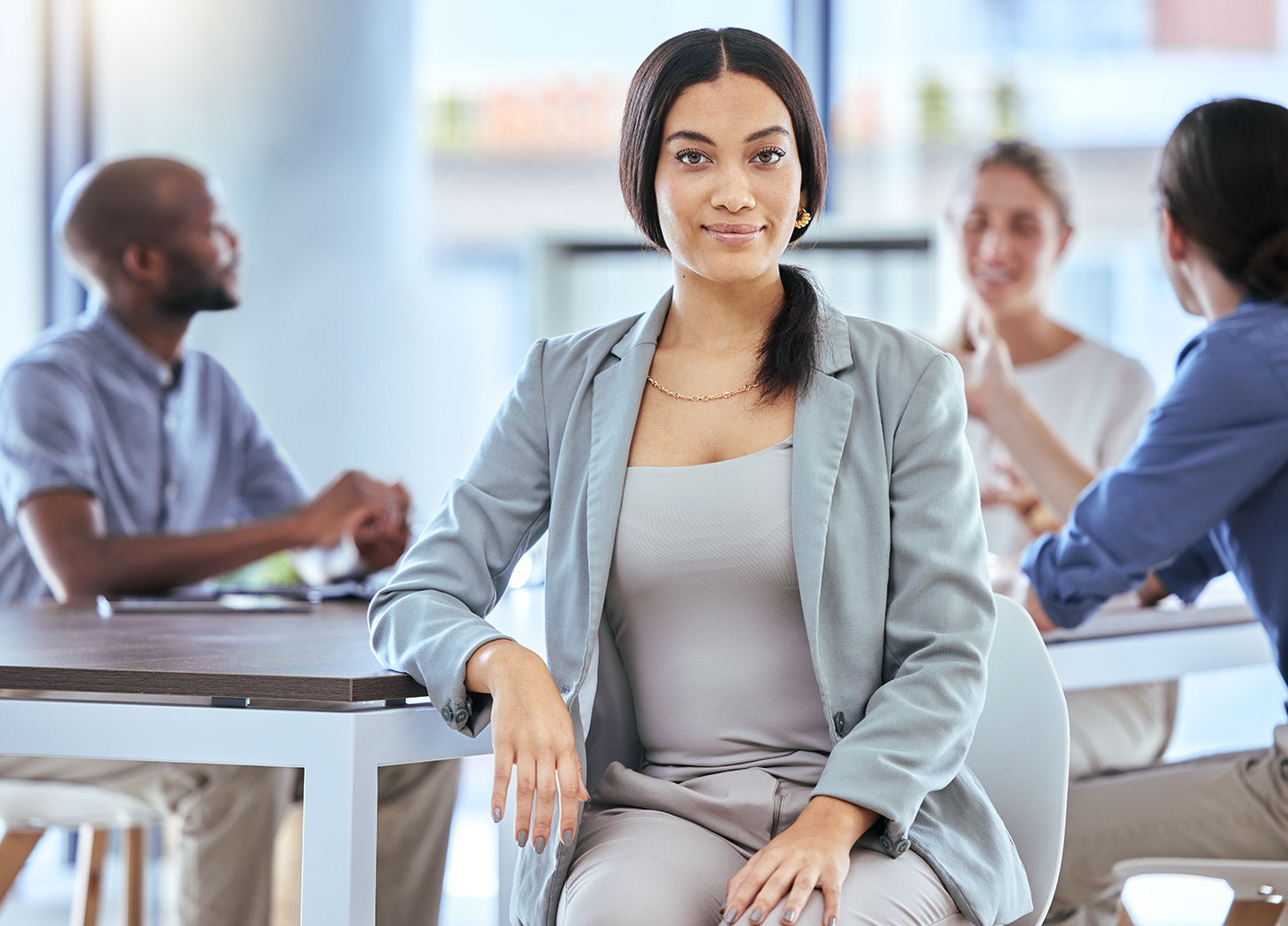 woman in meeting room