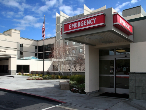 Hospital emergency department exterior
