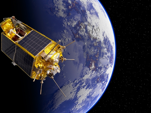 Satellite collecting data